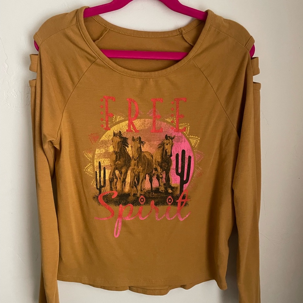Mustard Long Sleeve 'Free Spirit' Top
